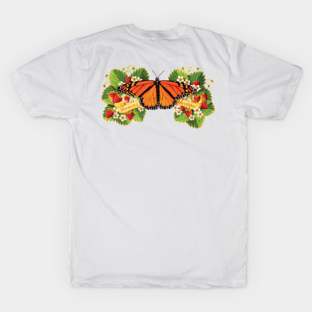 Monarch Butterfly with Strawberries by PatriciaSheaArt